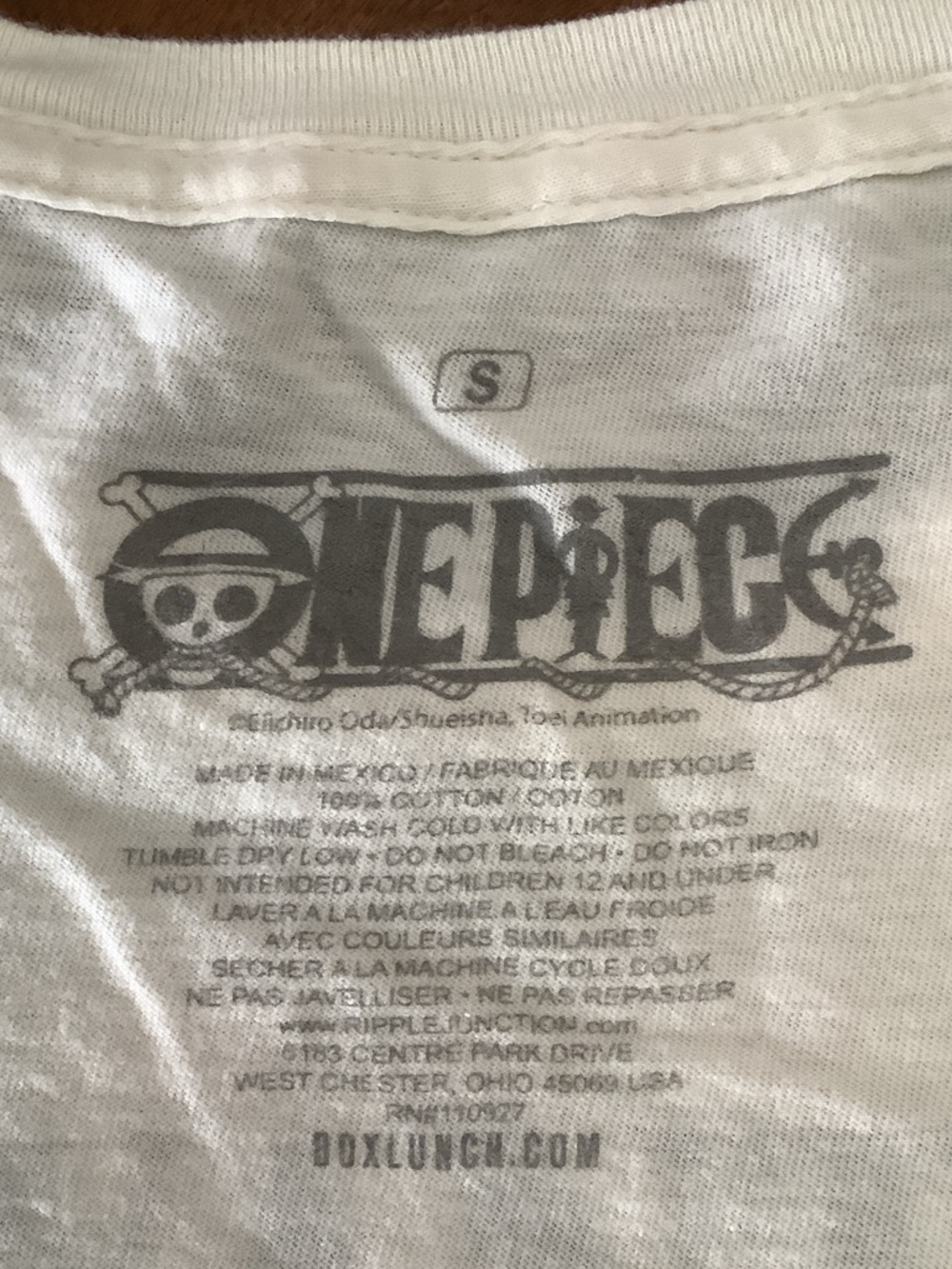 Onepiece White Graphic 'WANTED' Crewneck Tee with Multi-Color Poster Print - Picture 5 of 5